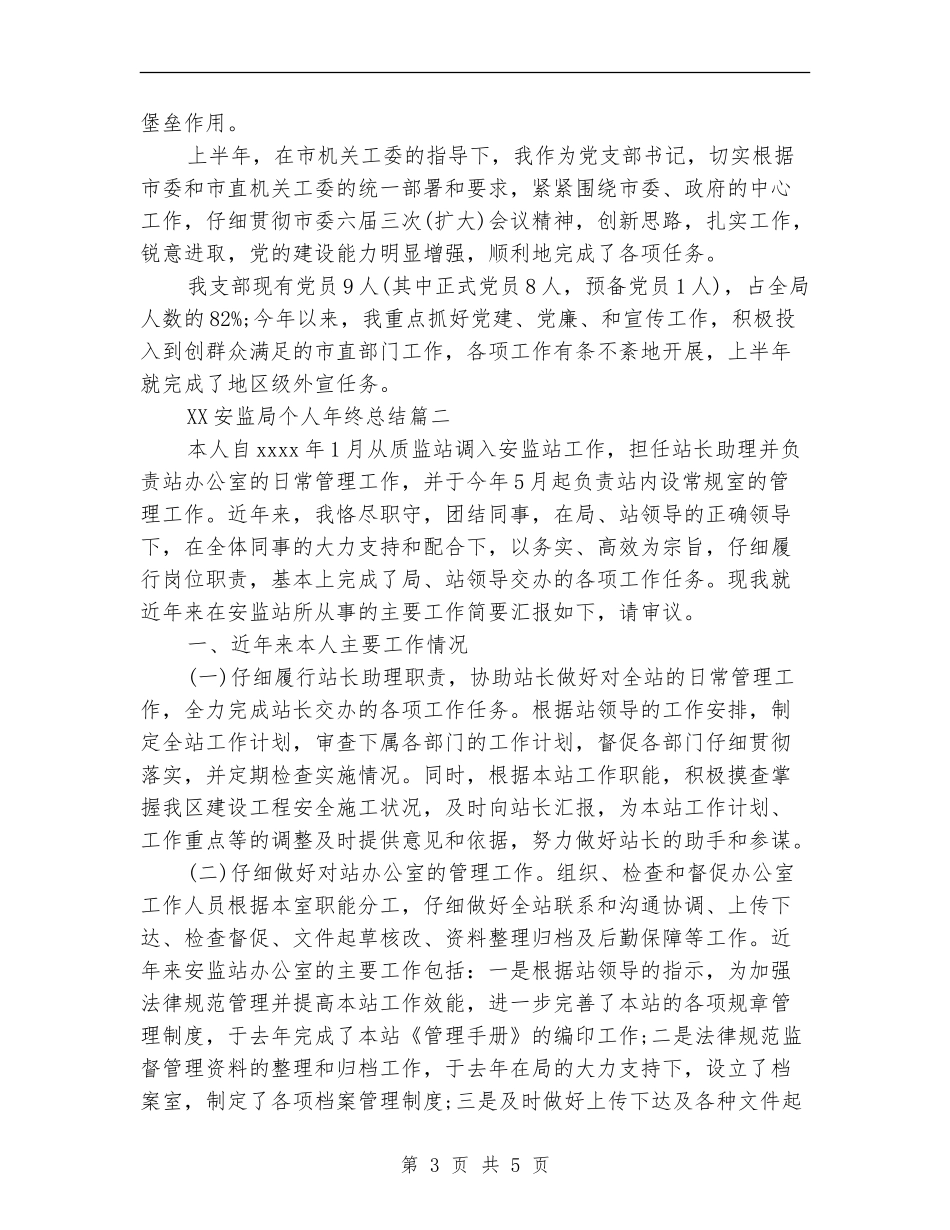 2024安监局个人年终总结_第3页