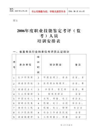 考评人员培训工作总结