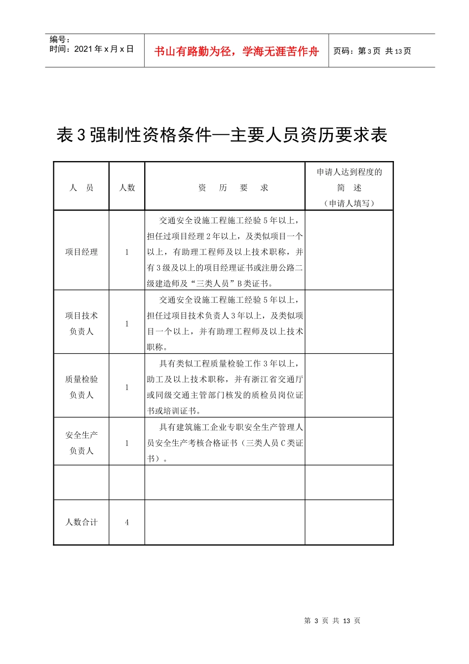 表1投标人一般情况表_第3页