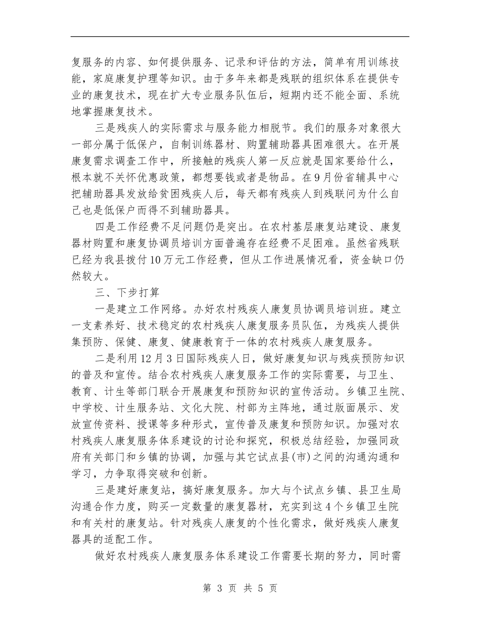 残疾人康复服务体系建设工作总结_第3页