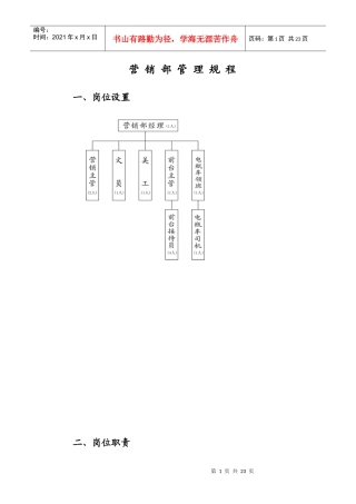 营销管理规程