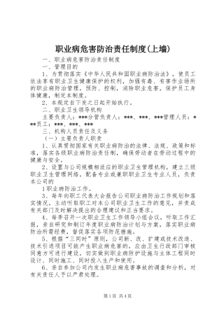 职业病危害防治责任规章制度(上墙)