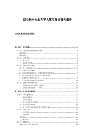西安某大厦可行性研究报告(doc 47页)
