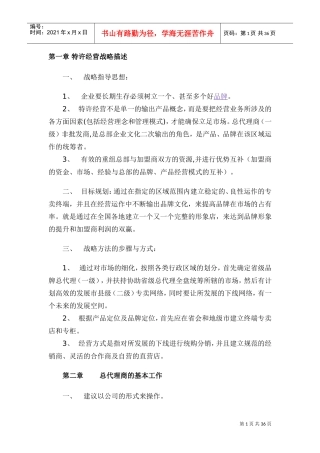 行业省级总代理公司化运营(DOC41页)