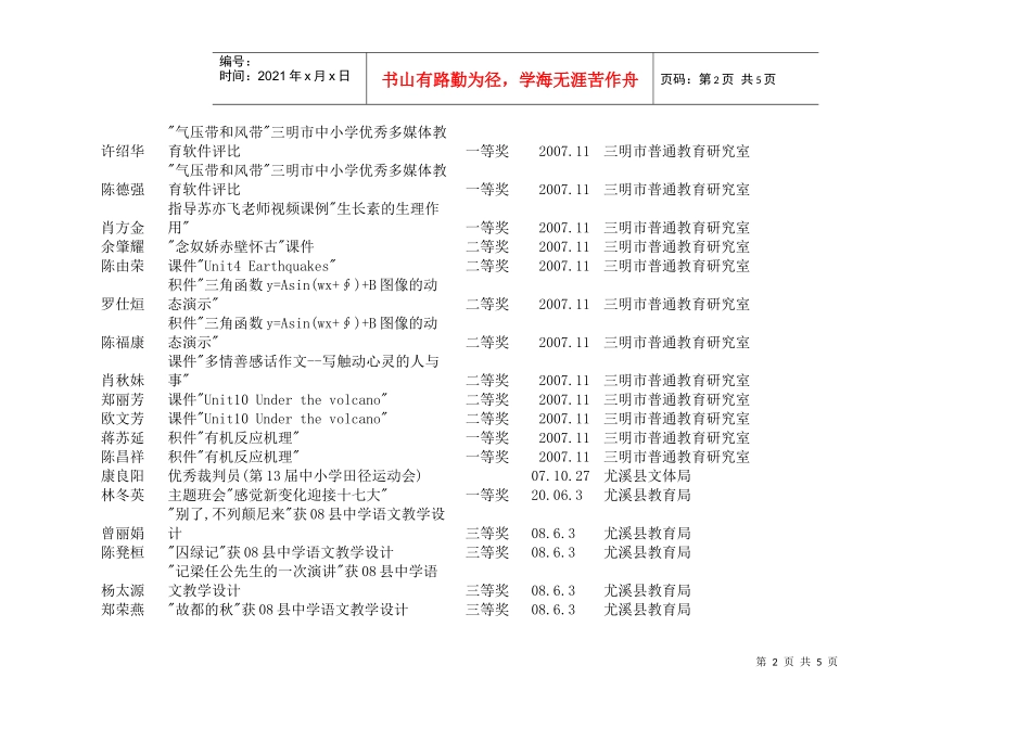 获奖项目-尤溪一中校园网网站首页_第2页