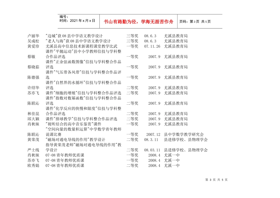 获奖项目-尤溪一中校园网网站首页_第3页