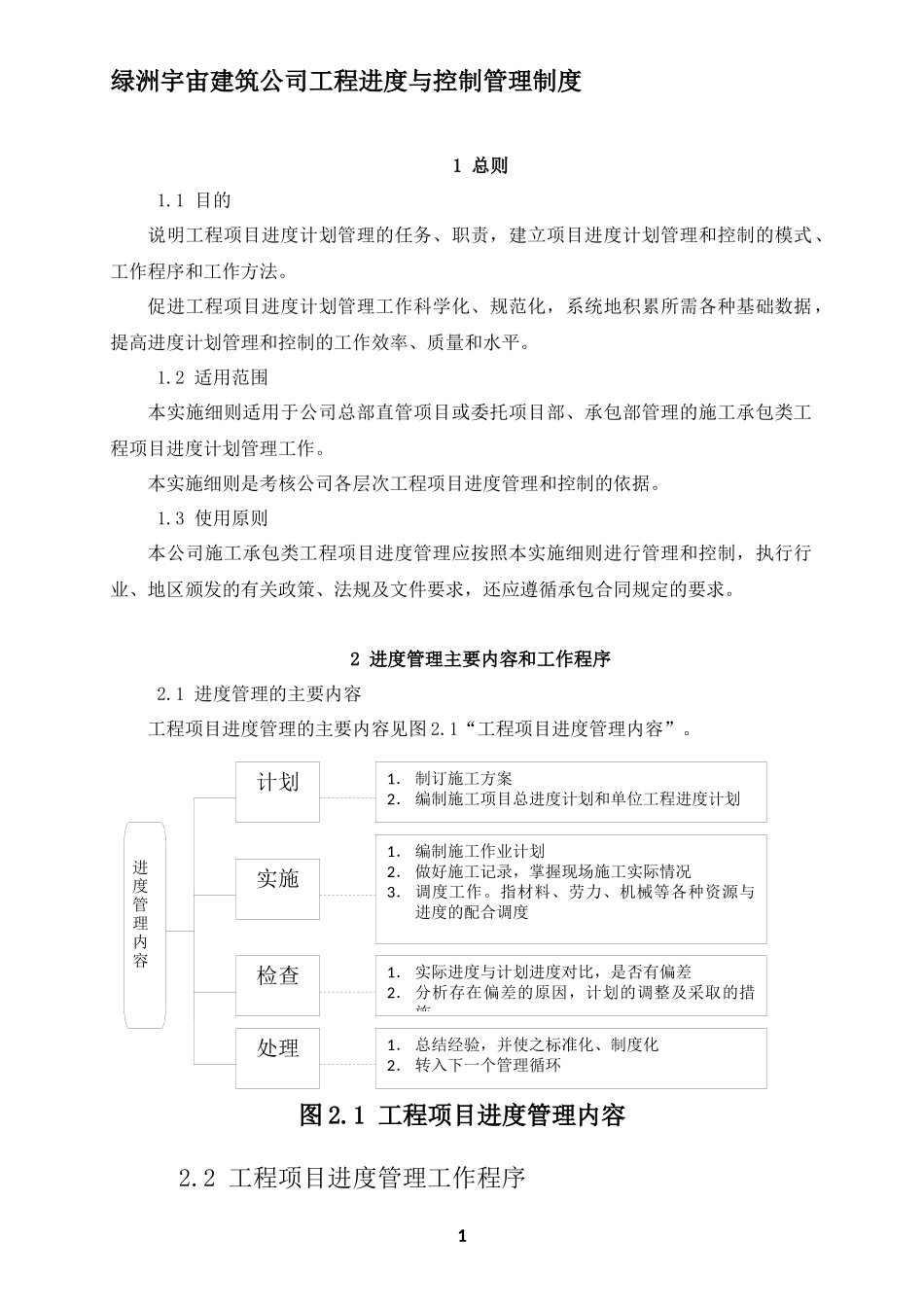 绿洲宇宙建筑公司工程进度与管理制度(实践版本)_第1页