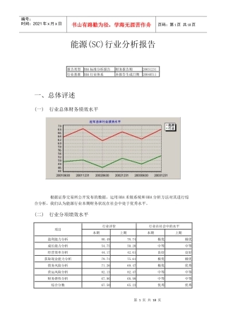 能源行业分析报告