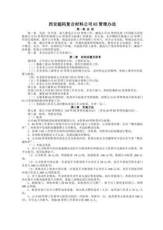 西安超码复合材料公司6S管理办法(doc 33页)