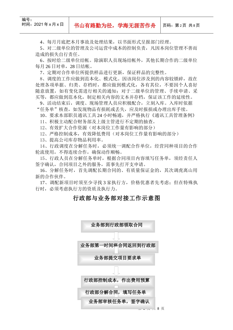 行政部调度管理流程_第2页