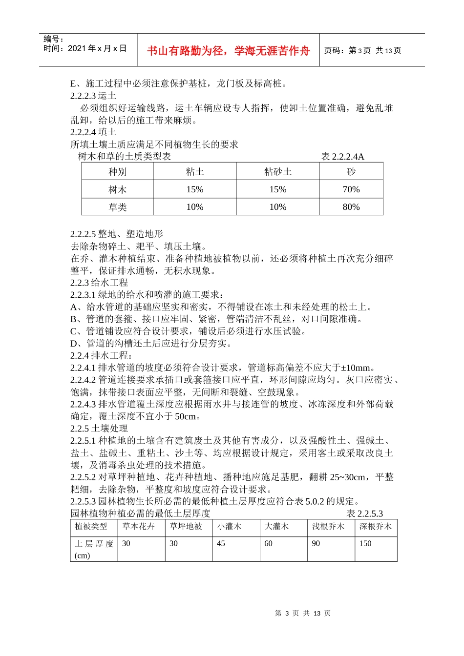 绿化种植分项工程施工管理规程_第3页