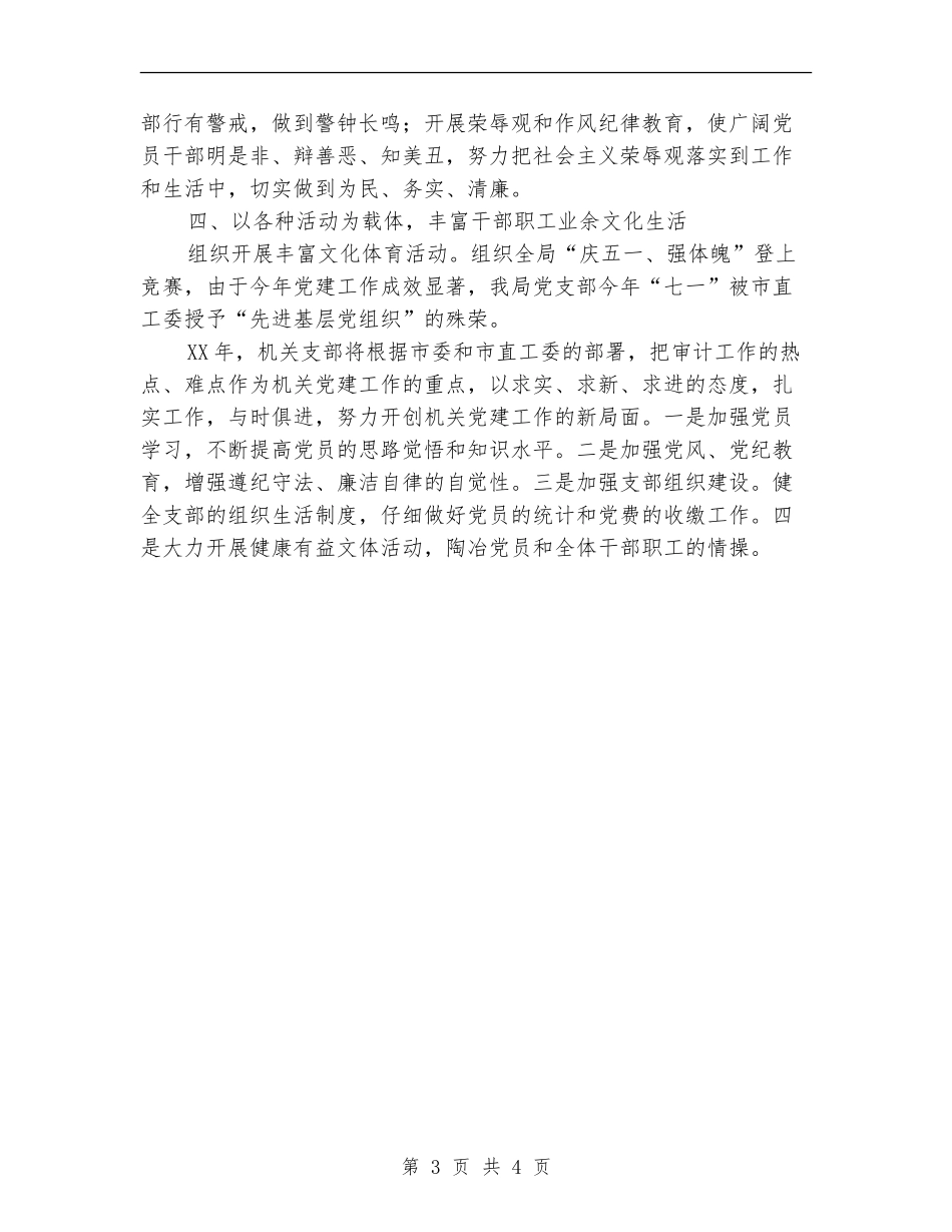 审计局党支部工作总结【新版】_第3页