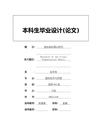 虚拟组织应用研究