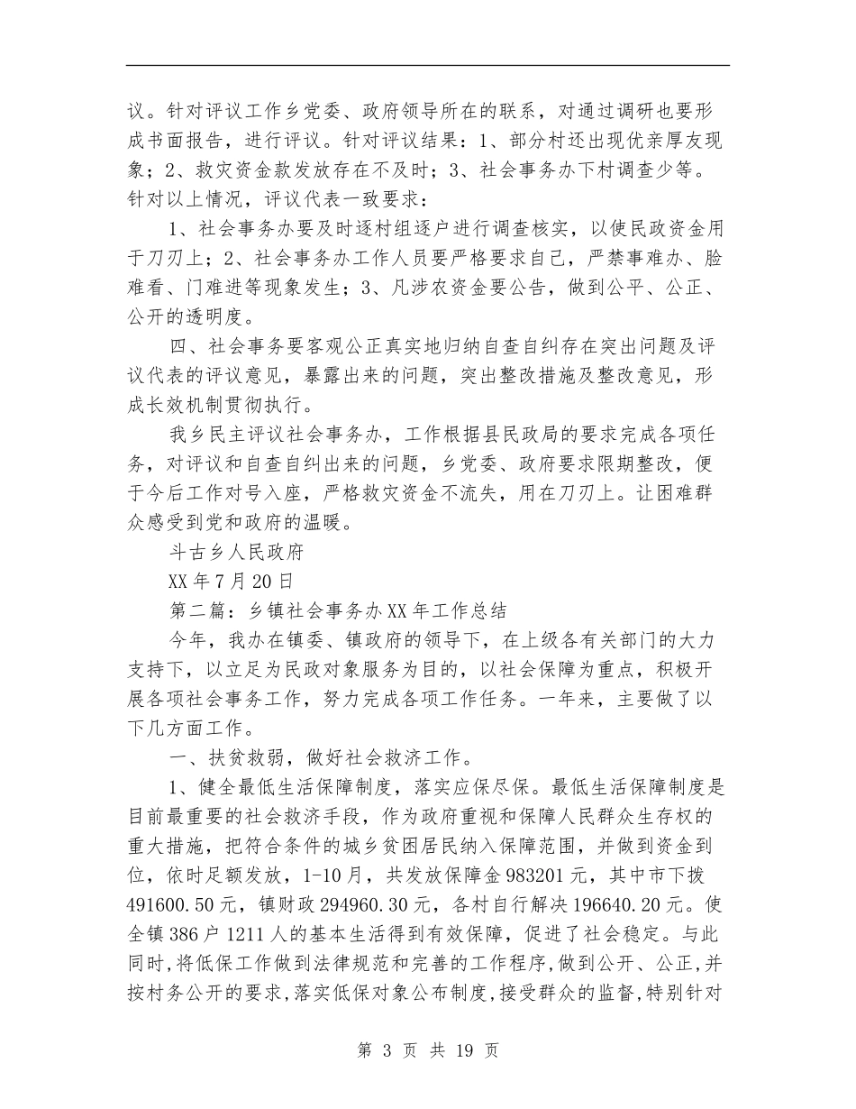 乡镇社会事务办工作总结_第3页