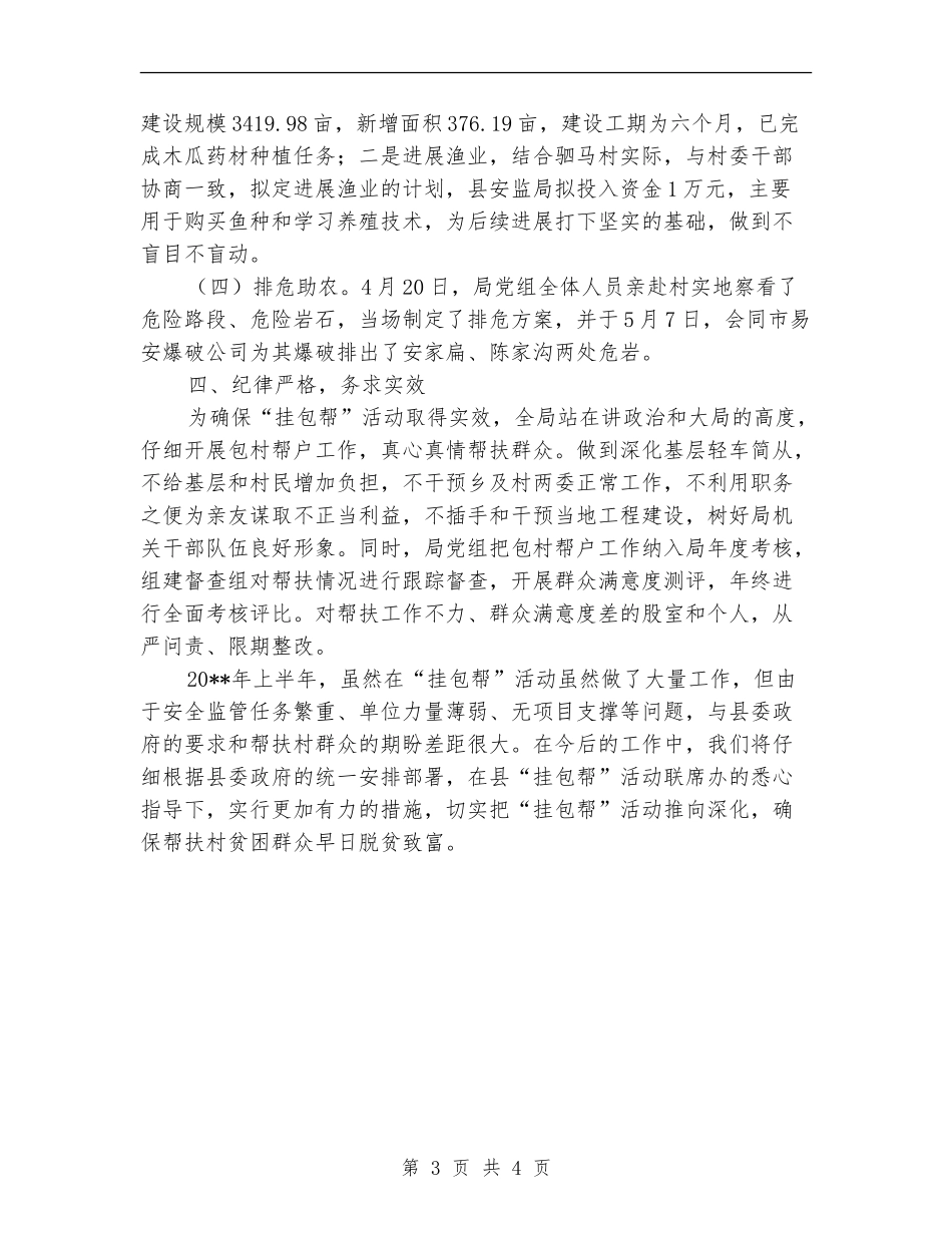 安监局挂包帮半年工作总结_第3页