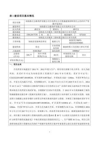 表1建设项目基本情况