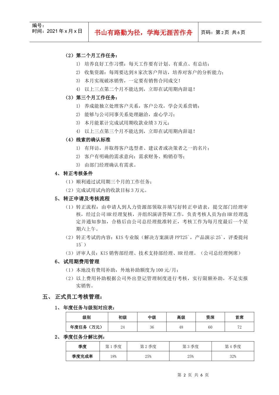 范例：××伙伴KIS销售管理制度_第2页