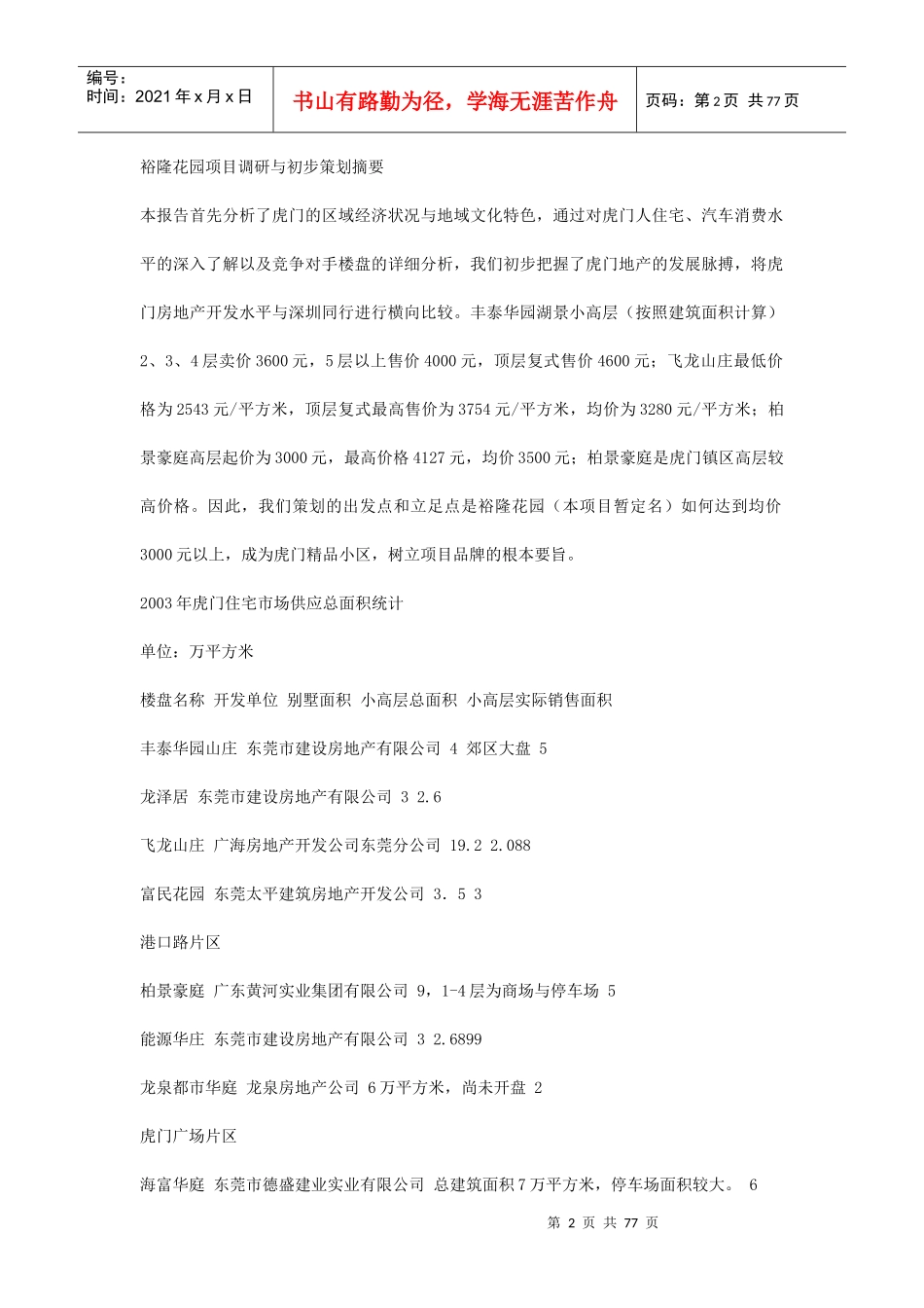 虎门某精品小区策划方案_第2页