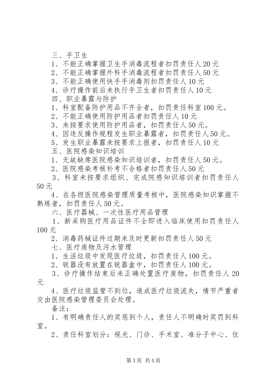 医院感染管理质控奖罚规章制度 (2)_第3页