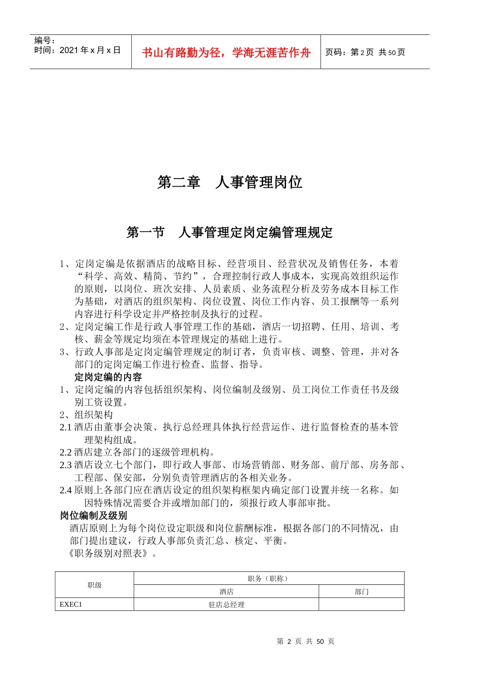 行政人事部管理手册_第2页