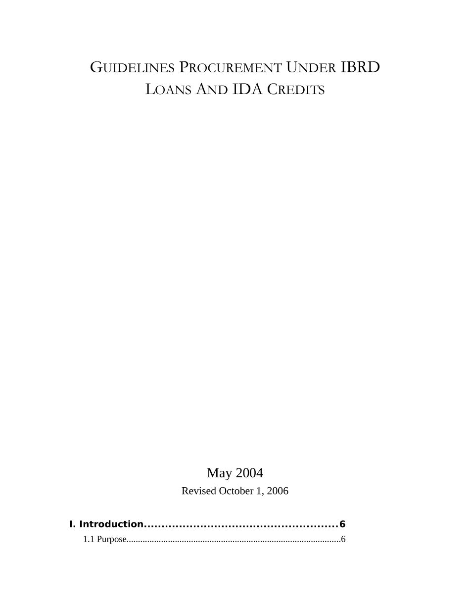 英文版世界银行采购指南_第1页