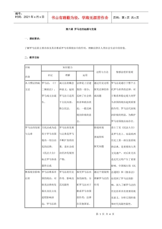 罗马法的起源于发展