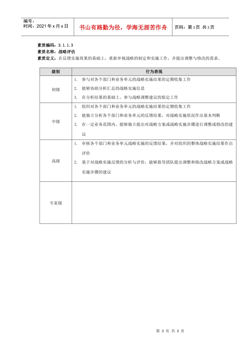苏州供电公司能力素质(战略规划)模型_第3页