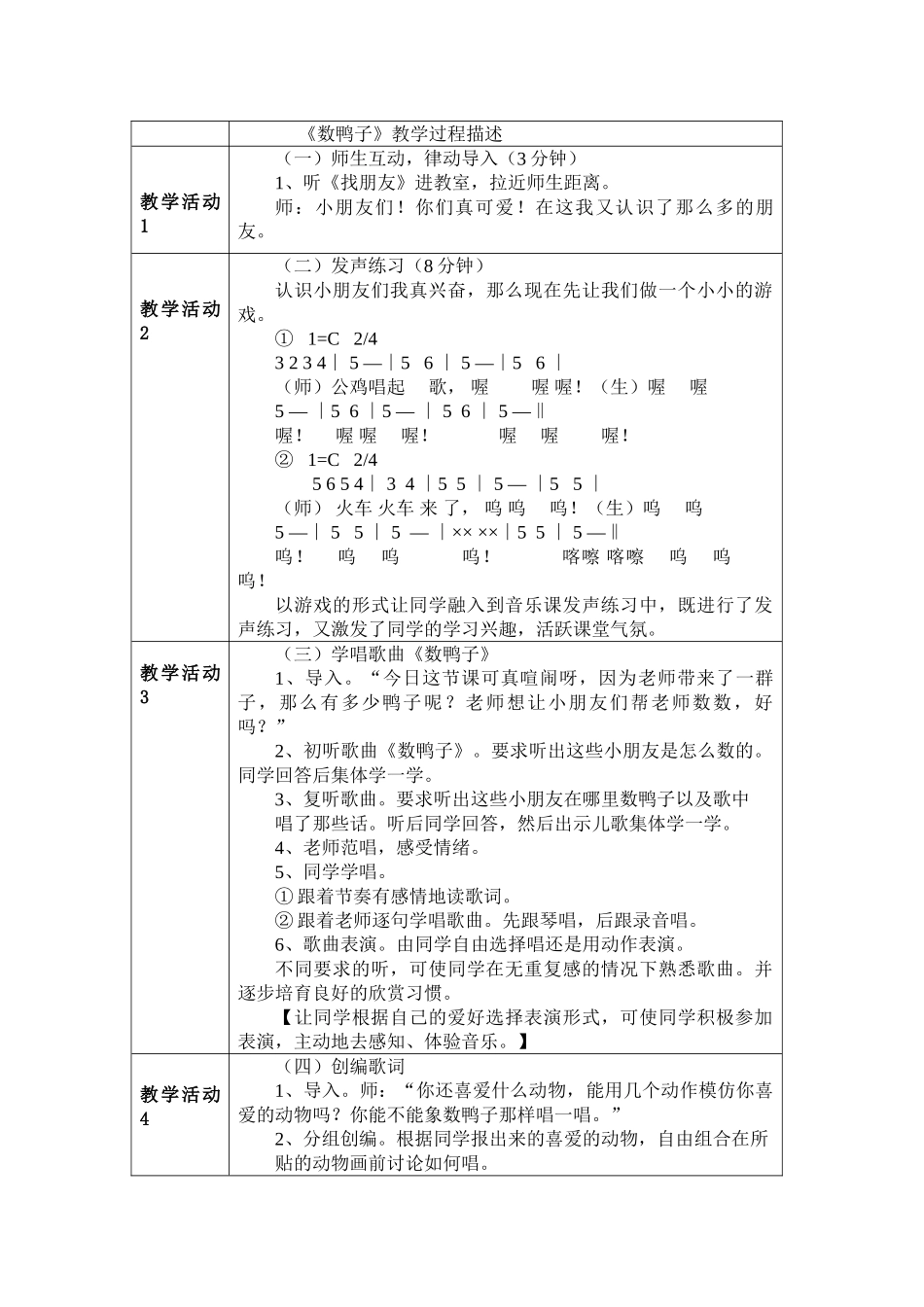 2024-2024年苏教版音乐二下《我家小院嘴巴多》教案1_第3页