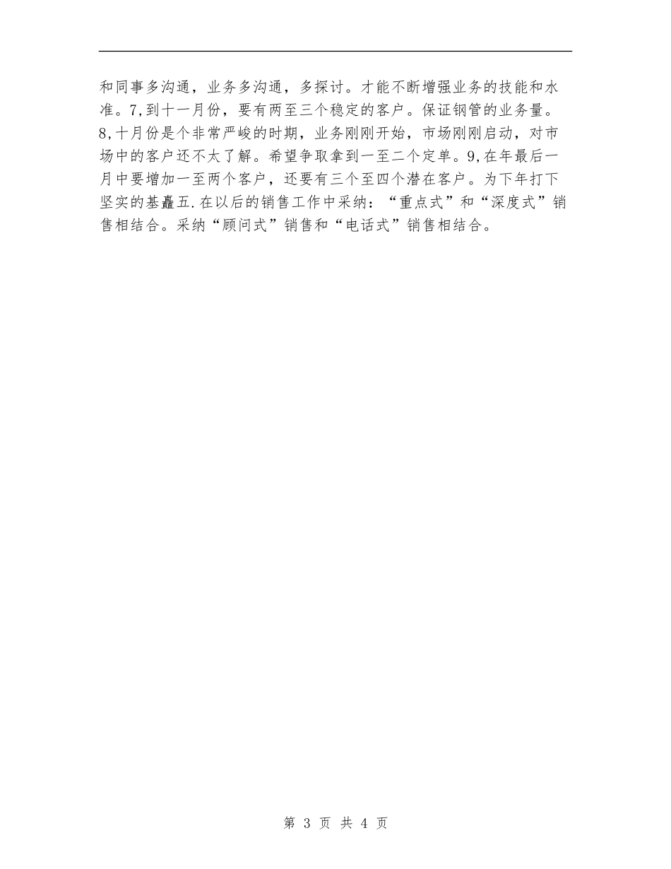 销售半年工作计划语_第3页