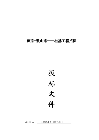 藏品-敔山湾——桩基工程招标