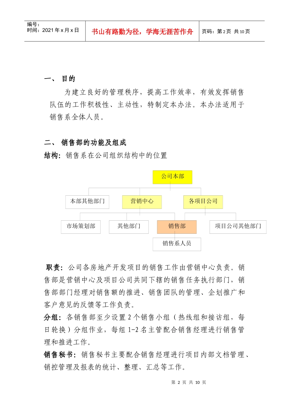 营销中心销售系人员管理办法-定稿_第2页