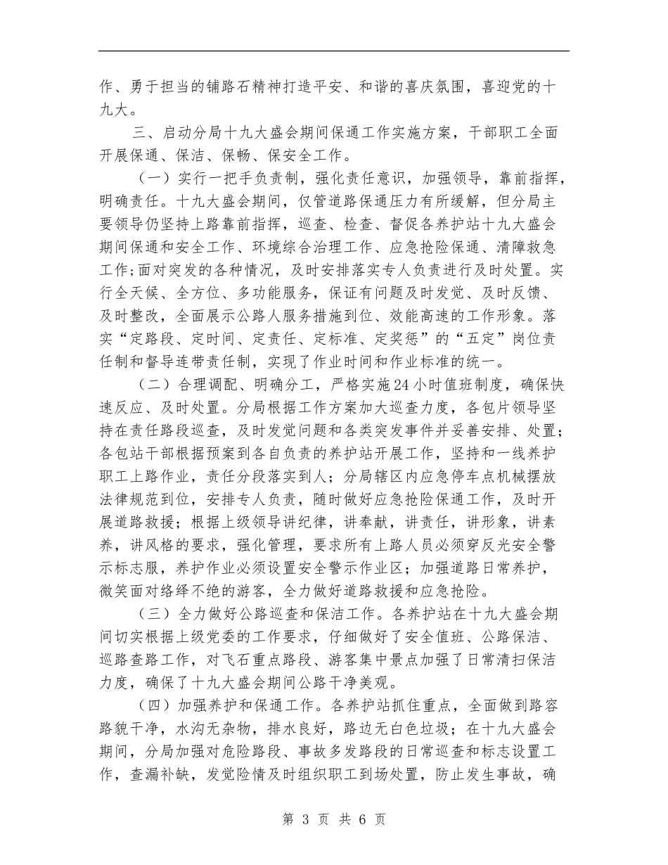 十九大道路“四保”工作总结_第3页