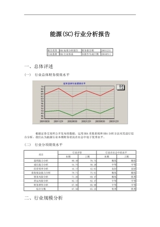 能源(SC)行业分析报告