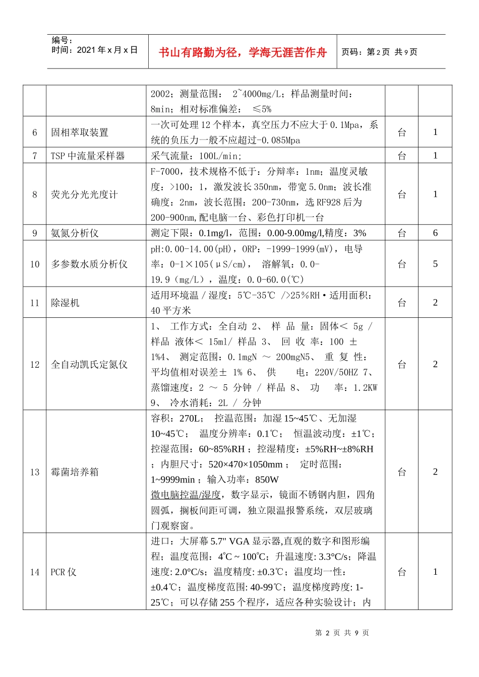 西南交通大学设备采购招标书_第2页