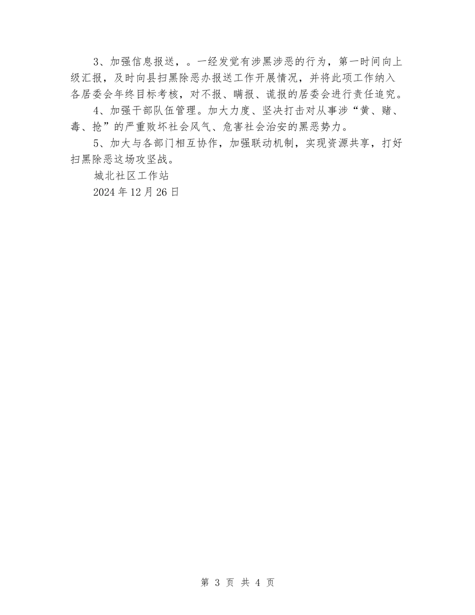 城北社区工作站扫黑除恶工作总结_第3页
