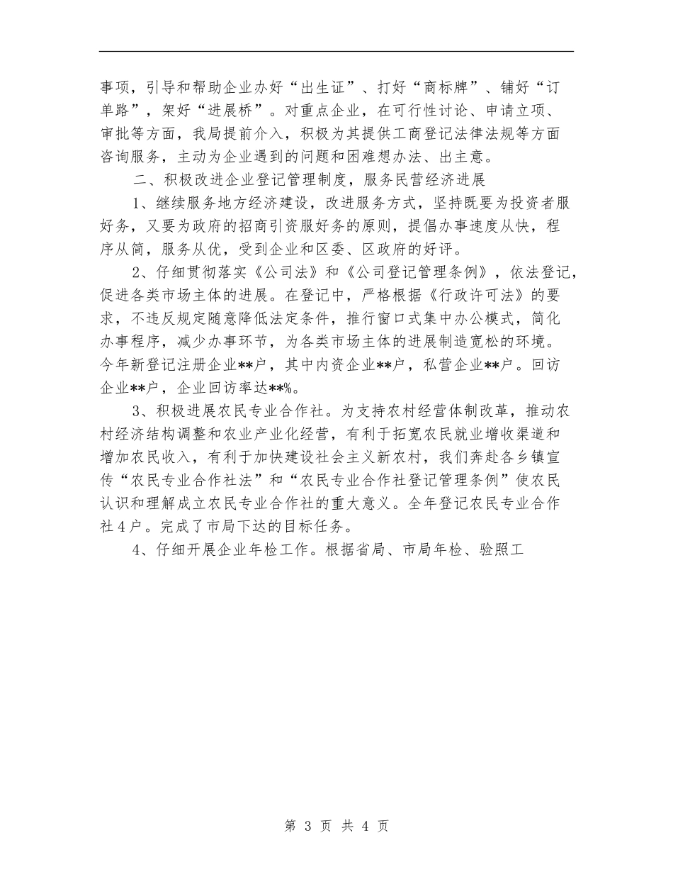 工商企业登记工作总结【新版】_第3页