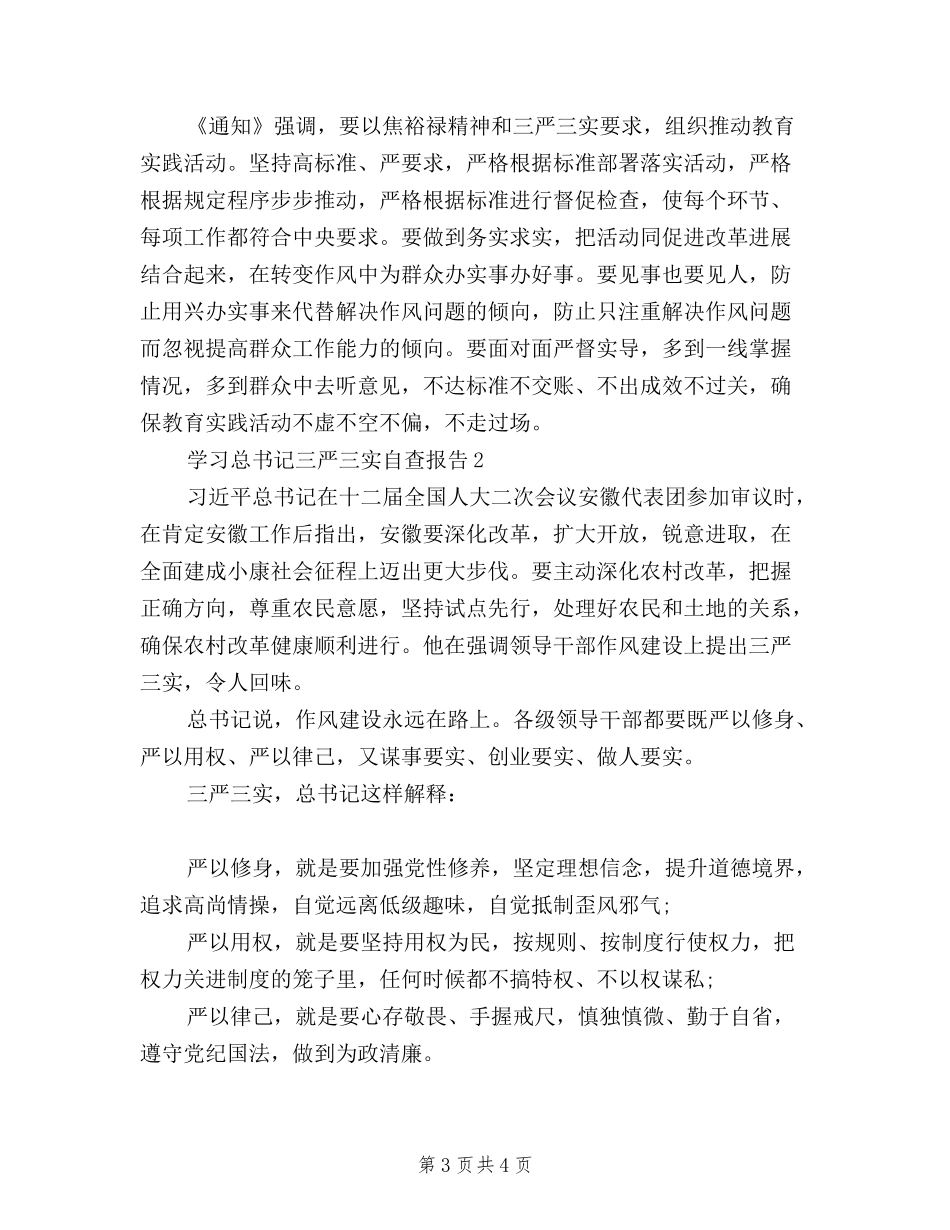 2024年三严三实学习情况自查报告_第3页