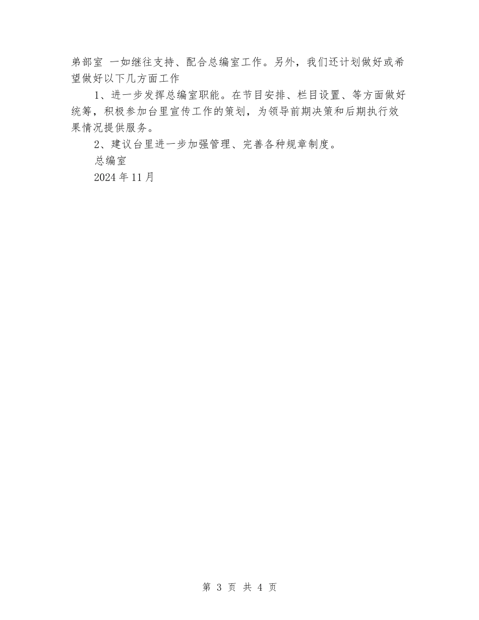 新闻总编室2024年工作总结暨2024年工作计划_第3页