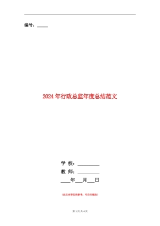 2024年行政总监年度总结范文