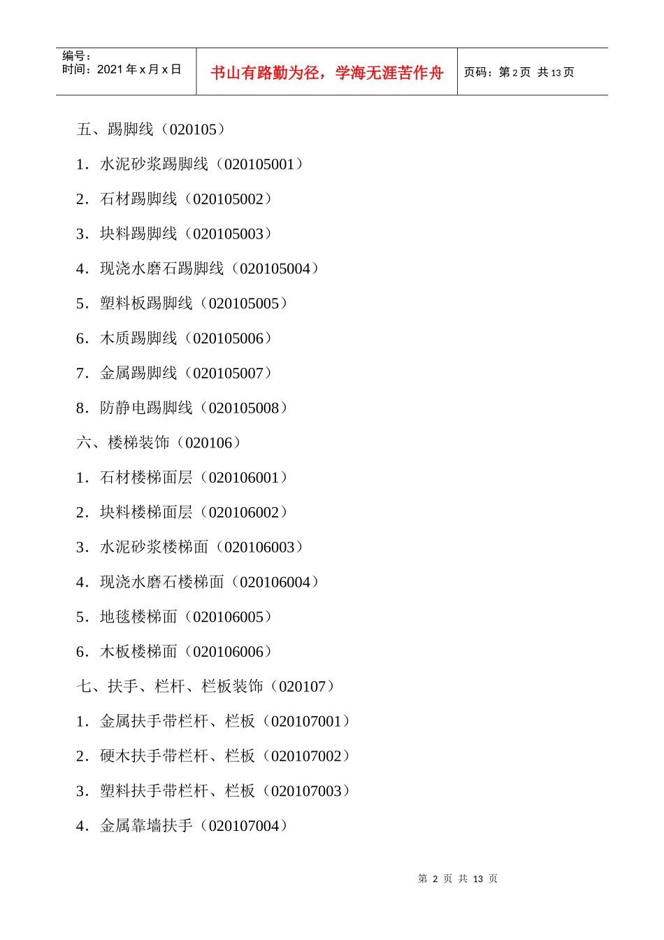 装饰装修工程工程量清单项目(二)_第2页