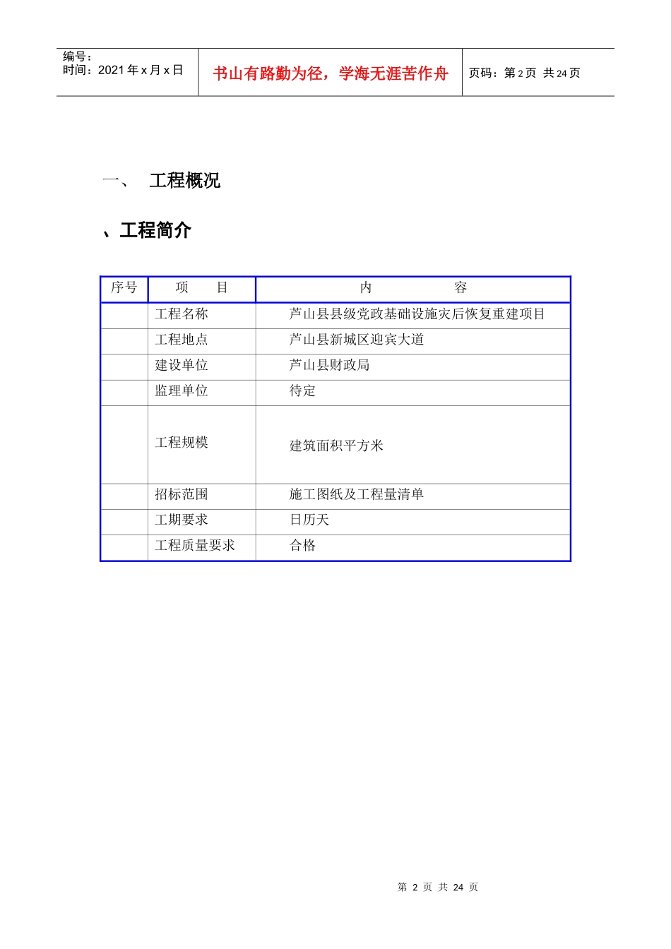 芦山县县级党政基础设施灾后恢复重建项目施工组织设计-8wr_第2页