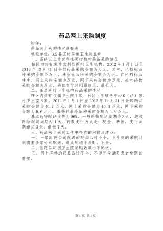 药品网上采购规章制度