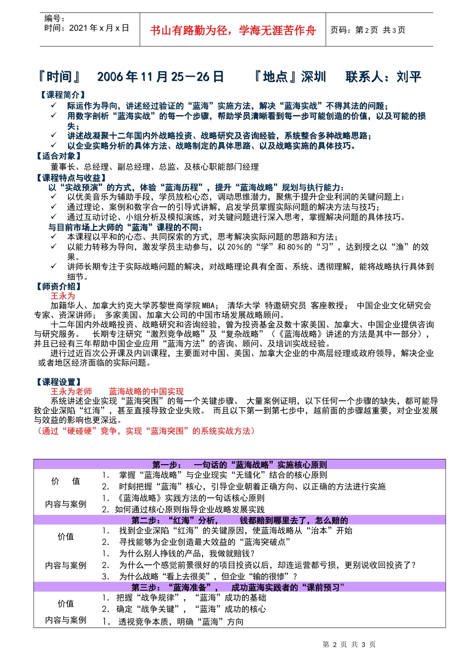蓝海战略实战特训营_第2页