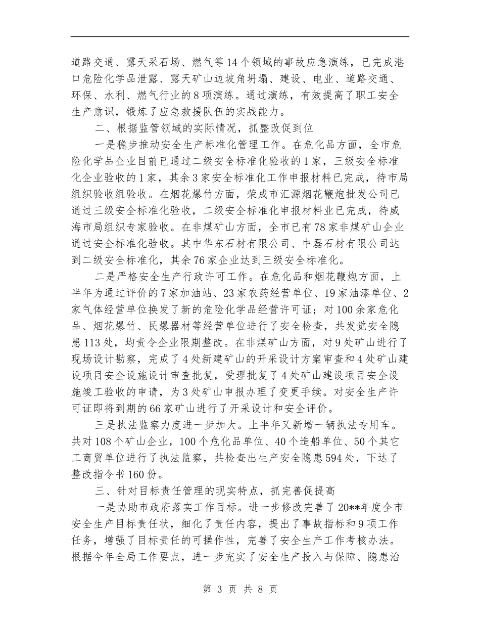 市安全监上半年总结及下半年工作重点_第3页