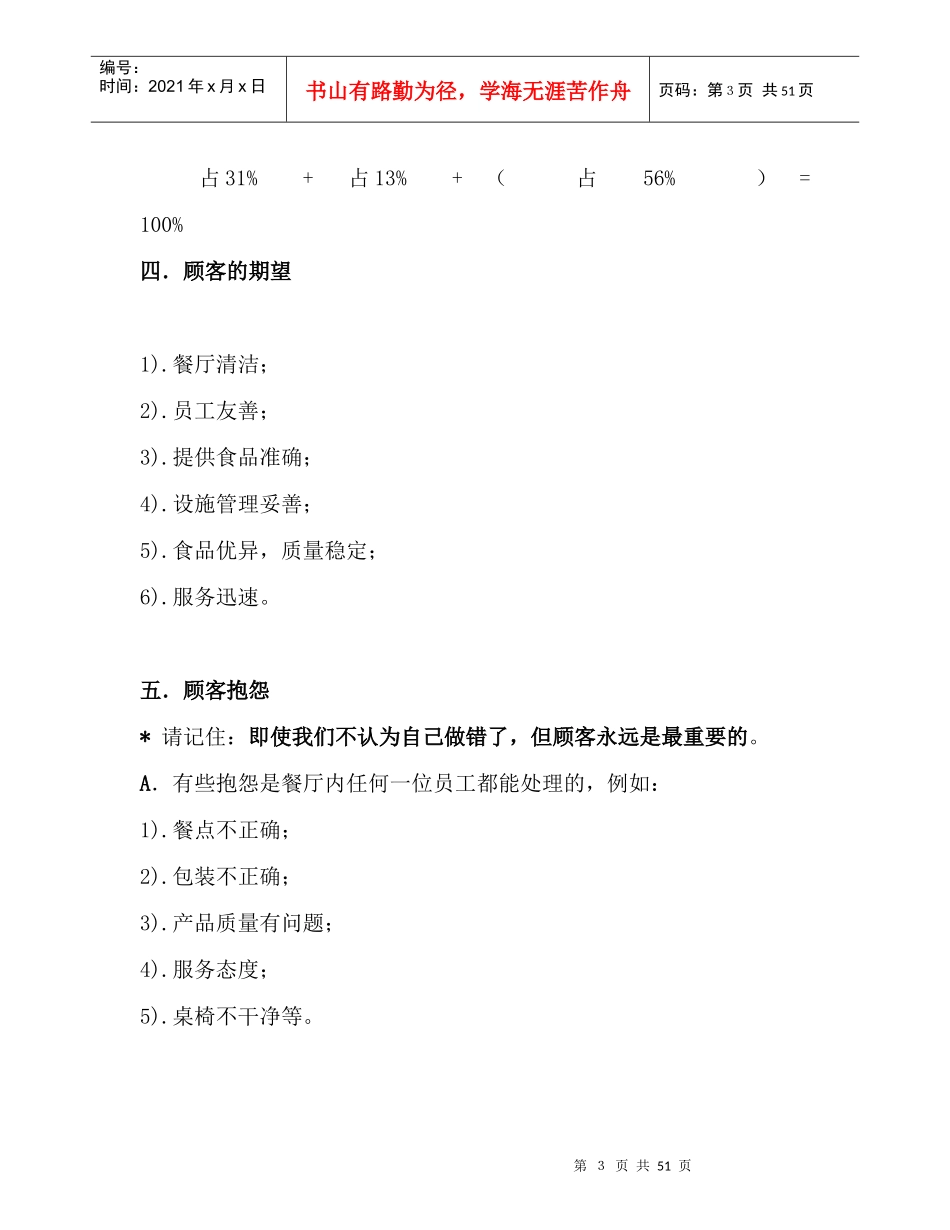 西式快餐店管理手册_第3页