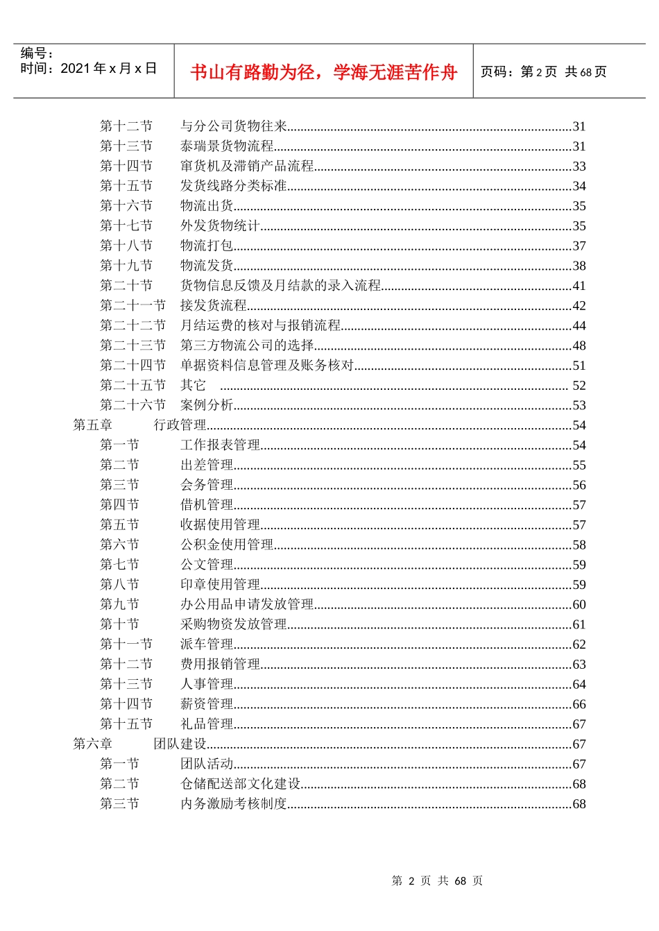 营销中心管理手册（仓储配送部）_第2页