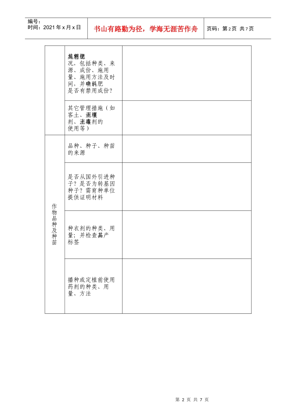 表二种植业产品现场检查项目doc-表二种植业产品现场检查_第2页
