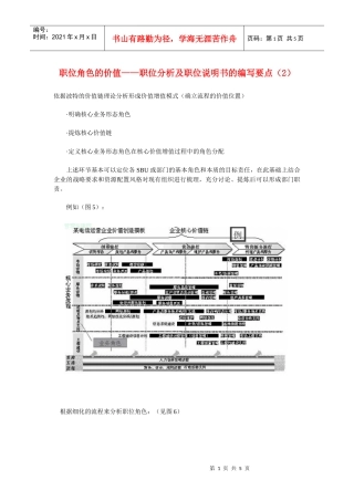 职位角色的价值——职位分析及职位说明书的编写要点（2）