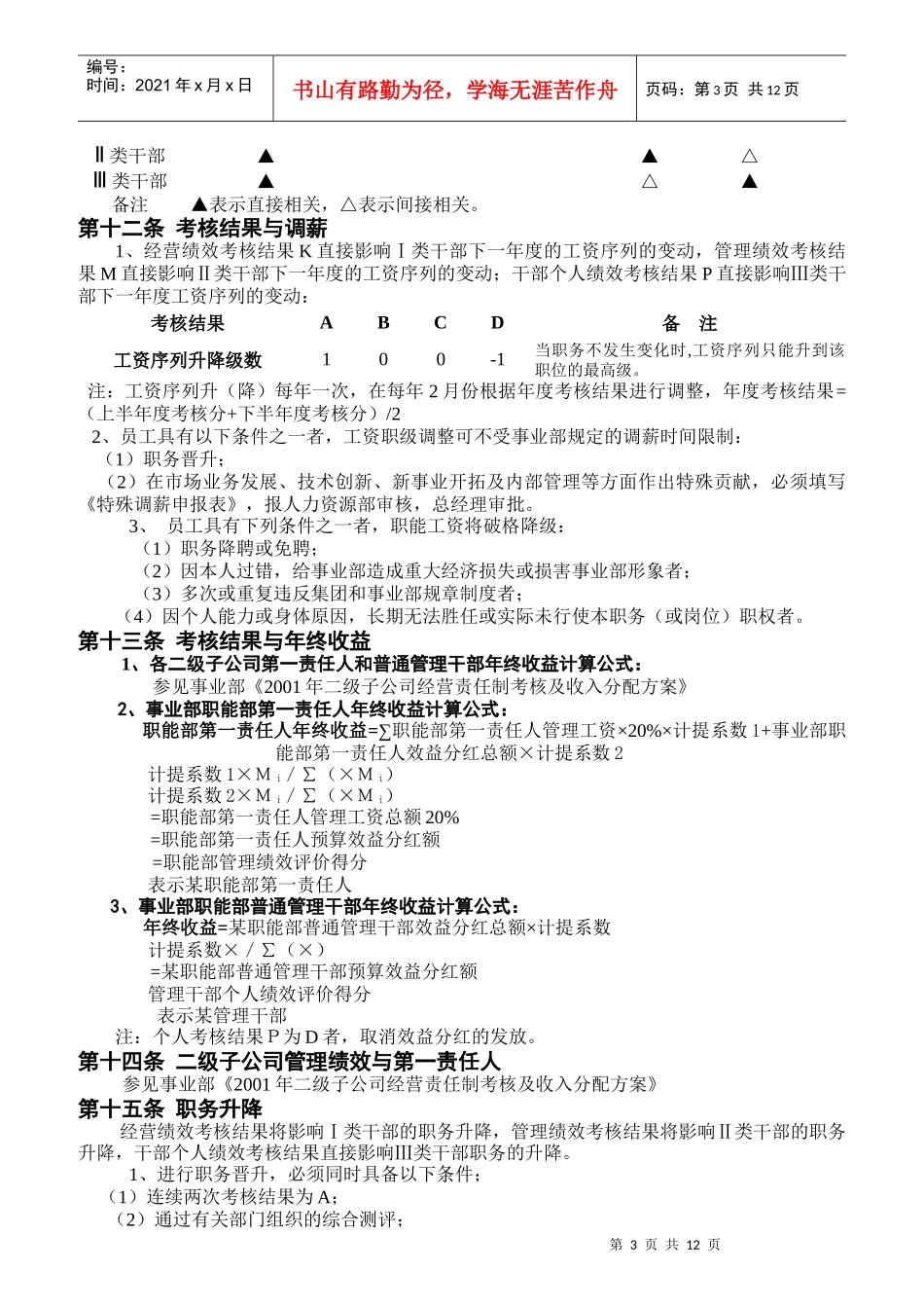 美的公司干部绩效考核管理准则_第3页