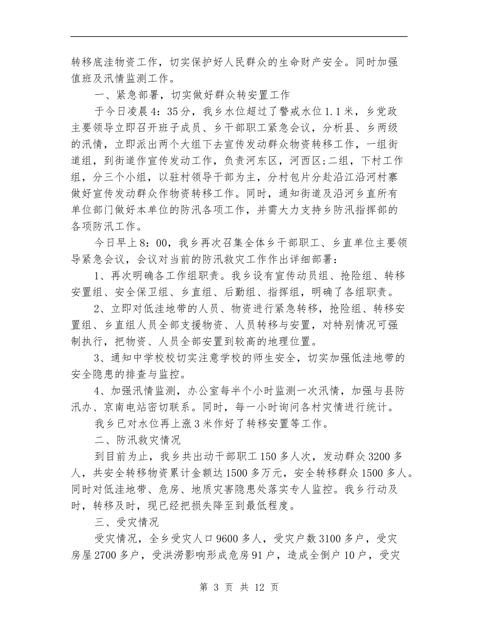 2024年夏季防汛个人工作总结_第3页